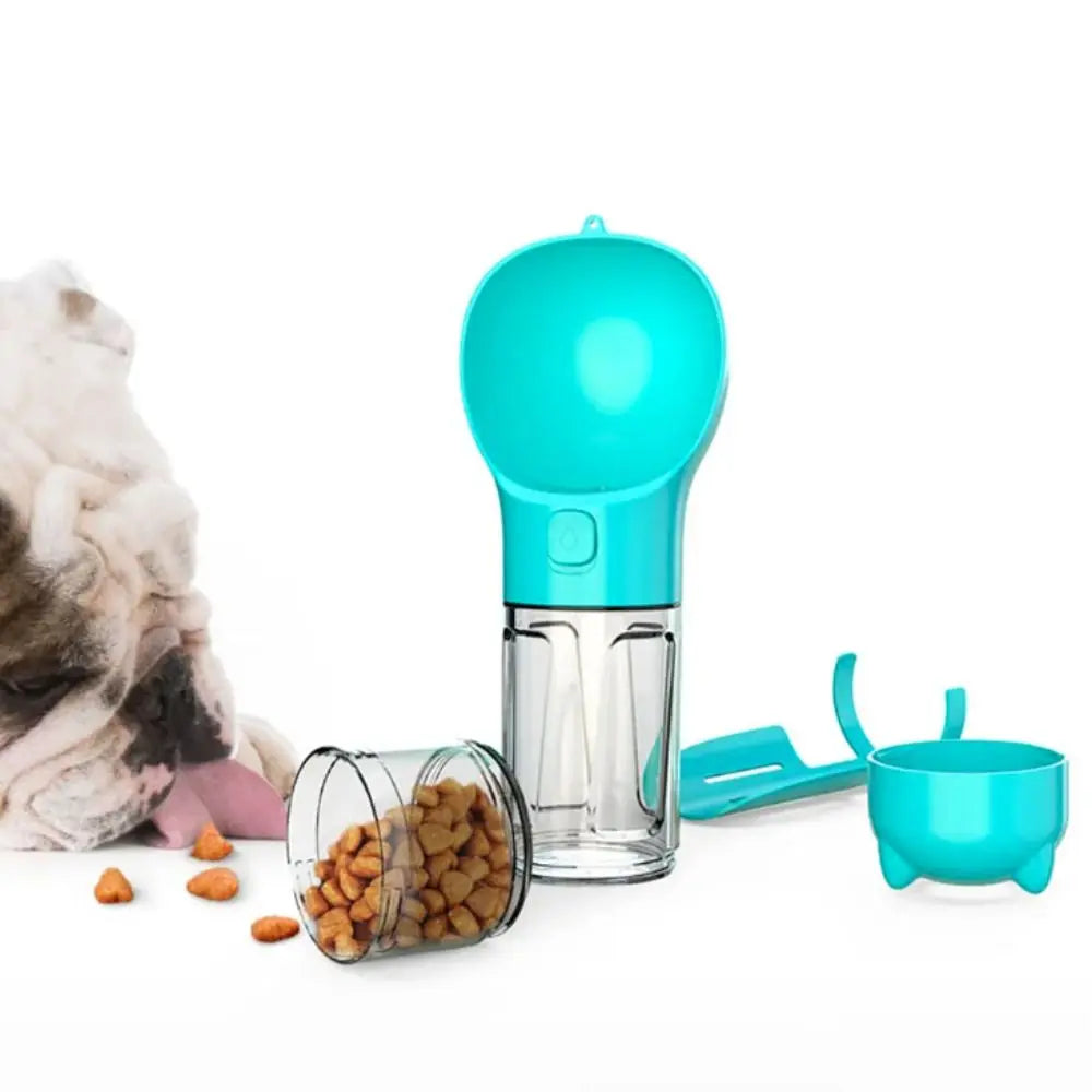 HappyPaw™ – Allt‑i‑ett Flaska med Vatten, Snacks & Bajspåsar