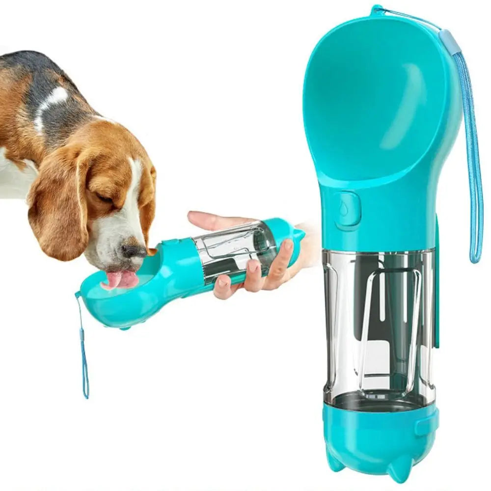 HappyPaw™ – Allt‑i‑ett Flaska med Vatten, Snacks & Bajspåsar